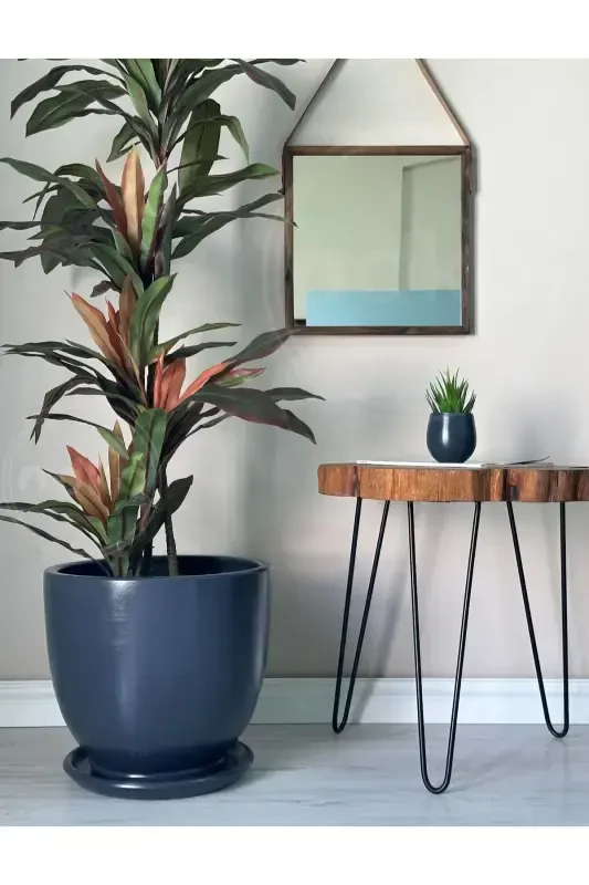 20 литров Классический Горшок с Поддоном 30смx30см Антрацитовый Цвет-Антрацит - 1