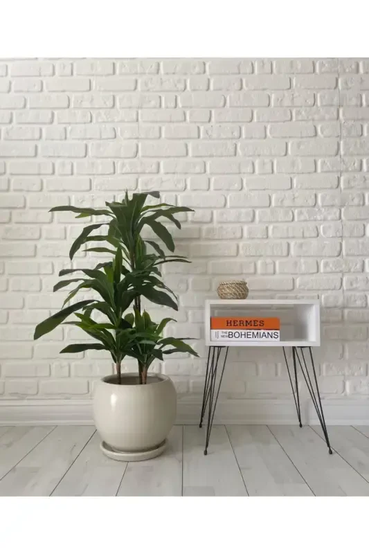 20 литров Круглый Горшок с Поддоном 27смx27см Цвет Экрю-Экрю - ODKA