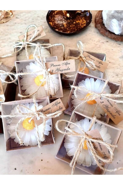 20 pcs Decorated Daisy Candles, Wedding Favors, Birth, Circumcision, Wedding Engagement Proposal, Henna, Birthday - 5