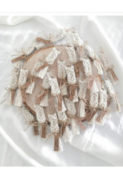 20 Pcs Macrame Keychain Gift Engagement Birthday Present - SUDE DESIGN (1)