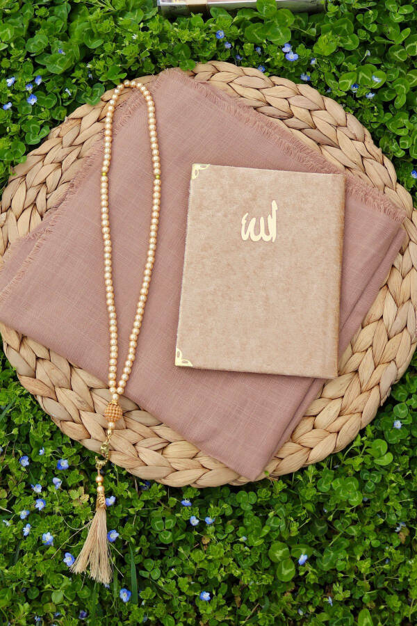 20 Pcs Scarf Yasins Souvenir Mevlid Set Y201 Gold - 7
