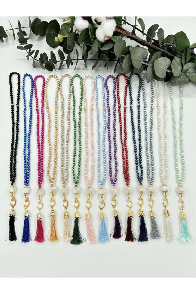 20 Pcs Tassel Acrylic Imitation Pearl 99 Prayer Beads (Mawlid-circumcision-hajj-umrah) 