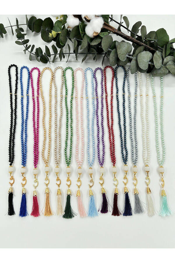 20 Pcs Tassel Acrylic Imitation Pearl 99 Prayer Beads (Mawlid-circumcision-hajj-umrah) - 1