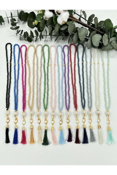 20 Pcs Tassel Acrylic Imitation Pearl 99 Prayer Beads (Mawlid-circumcision-hajj-umrah) - LENAGIFTWORKSHOP