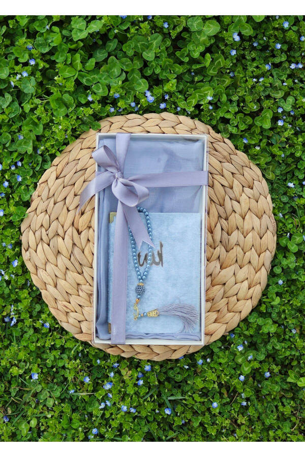20 Piece Scarfed Yasin Mevlid Gift Set Y201 Grey - 6