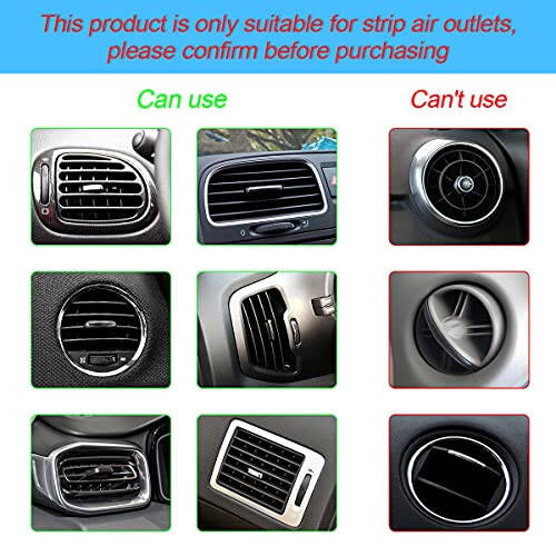 20 Pieces Car Air Conditioner Decoration Strip for Vent Outlet, Universal Waterproof Bendable Air Vent Outlet Trim Decoration, Suitable for Most Air Vent Outlet, Car Interior Accessories (Red) - 4