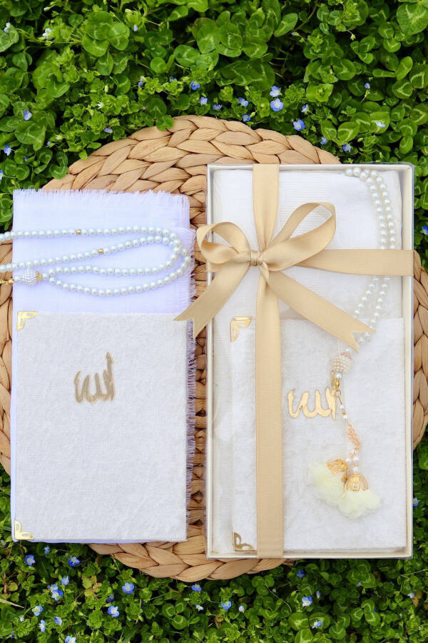 20 Pieces of Yasin with Scarves Mevlid Gift Set Y201 White - 2