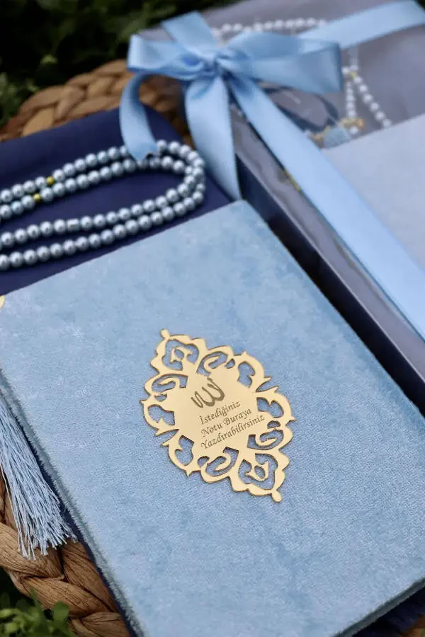 20 Pieces Scarf Yasini Souvenir Mawlid Set Y201 Blue - 4