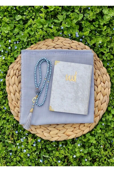 20-штучный набор в подарок Ясин с шарфом Mevlid Y201 серый - 5