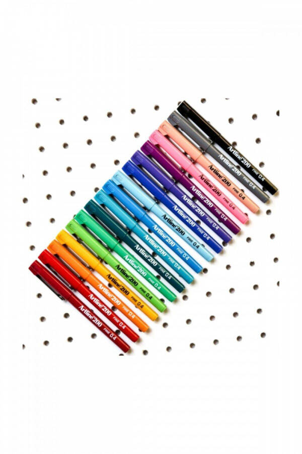 200 Fineliner 0.4 Mm Fine Tip Writing And Drawing Pen 15 Color Set - 11