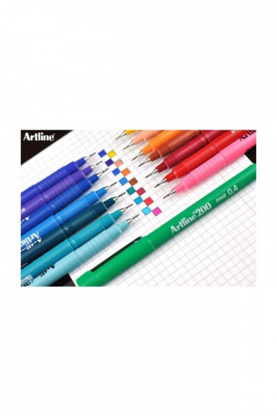 200 Fineliner 0.4 Mm Fine Tip Writing And Drawing Pen 15 Color Set - 7