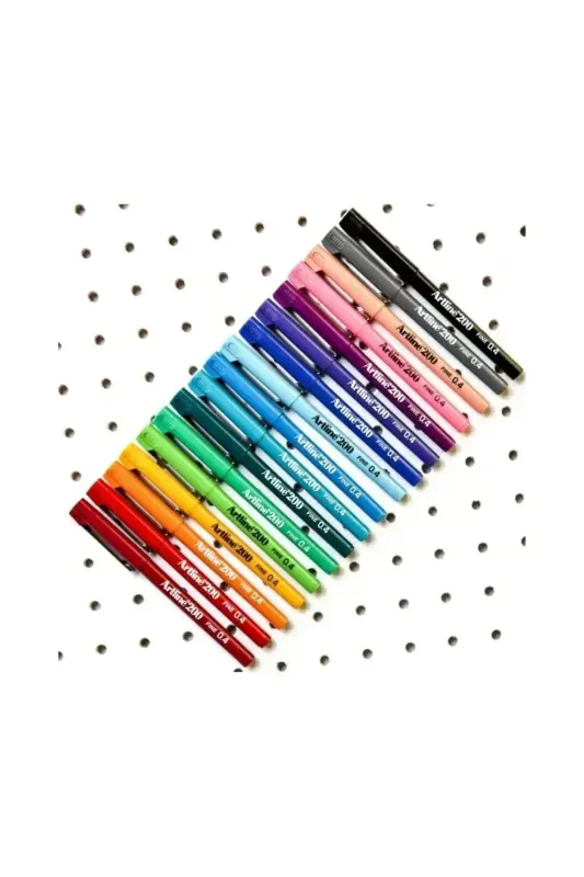 200 Fineliner 0.4 Mm Ince Uçlu Yazı Ve Çizim Kalemi 10 Renk Set - Modazone