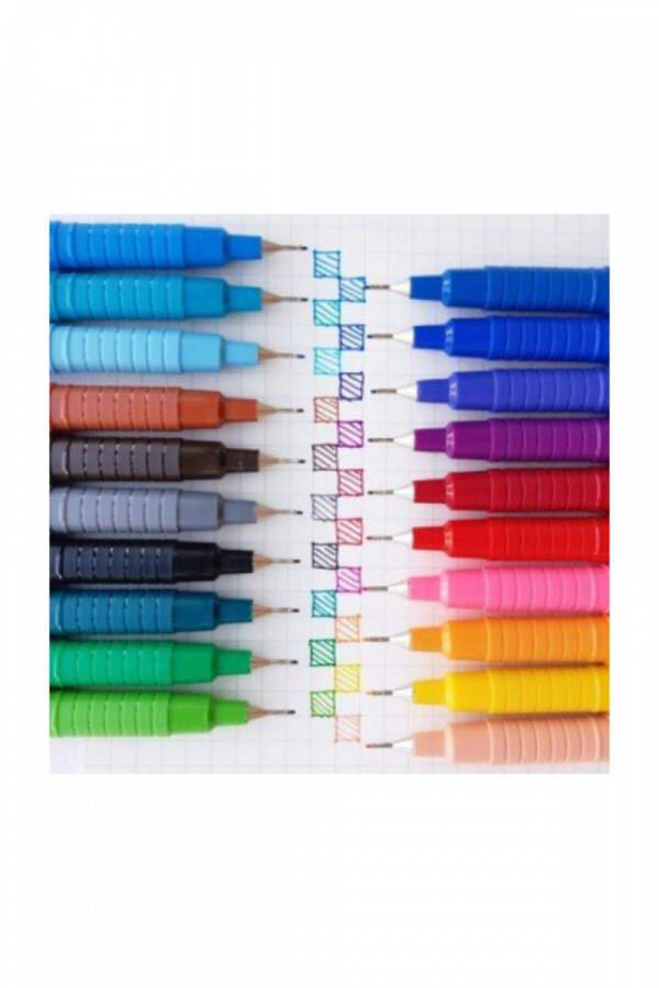 200 Fineliner 0.4 Mm İnce Uçlu Yazı Ve Çizim Kalemi 15 Renk Set - 15