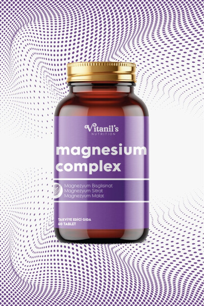 200 Mg Magnezyum Kompleksi 60 Tablet Mineral, Magnezyum Malat, Sitrat, Bisiglinat - 6