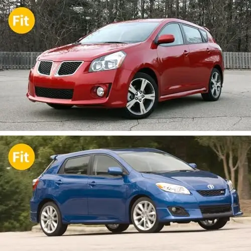 2009-2013 Toyota Matrix ve 2009-2010 Pontiac Vibe için Cam Rüzgarlığı, Dış Kanal Yağmur Kalkanları Havalandırma Deflektörü Gölge Rüzgar Koyu Duman, Dışa Monte Bantlı, 4 Adet 