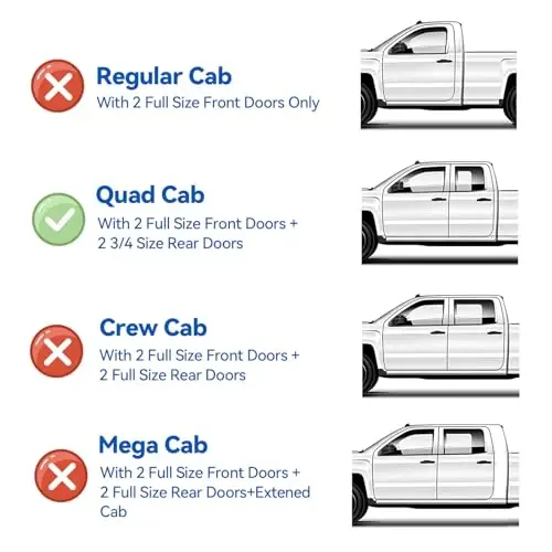 Rain Guards for 2009-2018 Dodge Ram 1500 Quad Cab/Extended Cab, Window Visor Shields Vent Deflector Shade Wind Dark Smoke for 19-24 Ram 1500 Classic Quad Cab, 4PCS, Out-Channel - 2