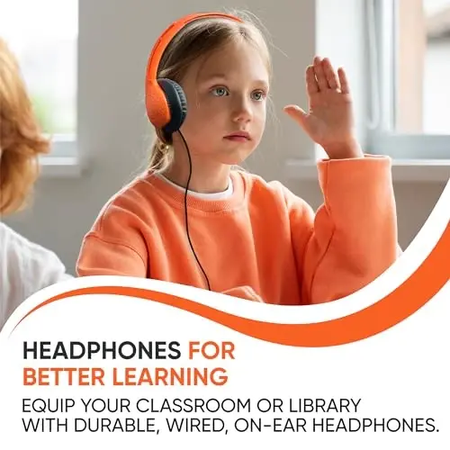 200 Pack Bulk Wired On-Ear Leather Headphones with 3.5mm Connector, Multi - 7