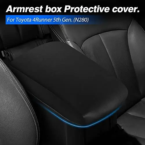 Autorder Center Console Cover for 2010-2022 2023 2024 Toyota 4Runner Accessories Armrest Cover Anti-Scratch Middle Console Pad Leather Armrest Protector - 2