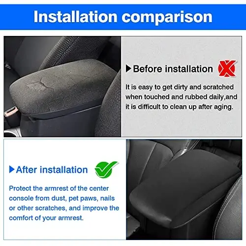 Autorder Center Console Cover for 2010-2022 2023 2024 Toyota 4Runner Accessories Armrest Cover Anti-Scratch Middle Console Pad Leather Armrest Protector - 6