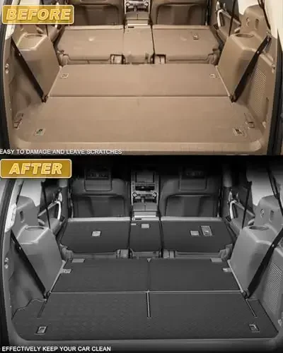 2010-2023 GX460 Cargo Liner & Backrest Mat Fit for Lexus GX460 - PU Leather Trunk Mat and 2nd & 3rd Back Seat Cover Protector - All Weather Protection Cargo Mats and Backrest Mat GX460 Accessories - TTX LIGHTING (1)