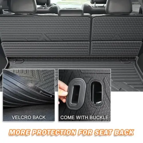 2011-2021 Jeep Grand Cherokee Aksesuarları için KUST Paspaslar (L için Değil) | Her Hava Koşuluna Uygun Araç Paspasları, Arka Bagaj Paspası, Sırtlık Paspasları, TPE Kauçuk, Yükseltilmiş Kenar - 6