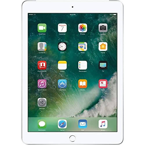 2017 Apple iPad (9.7-inch, WiFi + Cellular, 32GB) - Silver (Renewed) - 1