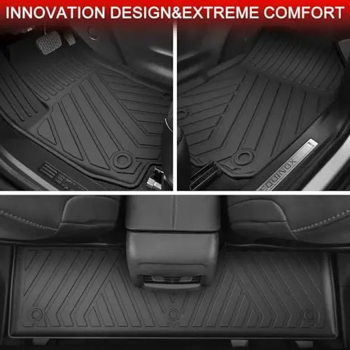 Floor Mats Compatible with 2018-2024 Chevrolet Equinox/GMC Terrain (Not for EV) Cargo Liner Trunk Mat All Weather Protection Backrest Mat Fit for Chevy Equinox Heavy Duty Accessories - 3