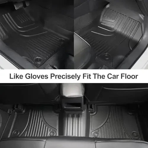 for 2018-2024 Chevy Equinox/GMC Terrain Floor Mats & Cargo Liner & Backrest Mats (Not for EV)- Custom Fit TPE Floor Liners Full Set - All Weather Floor Mats for Equinox/Terrain Accessories Black - 3