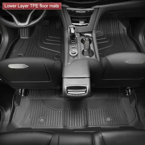 Floor Mats Compatible with 2019-2024 2025 Chevrolet Blazer TPE Heavy Duty Rubber Automotive Cargo Mat Chevy Blazer All Weather Protection Waterproof Non-Slip Floor Liner (Not for EV) - 2