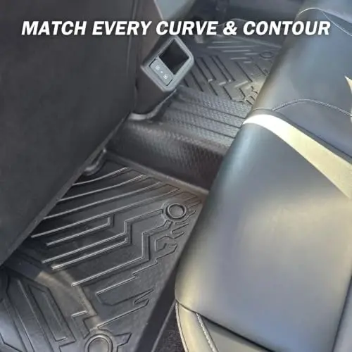 2021-2026 Chevy Trailblazer Aksesuarları için KUST Paspaslar (Sadece AWD) | Arka Bagaj Paspası (Kargo Zemini Üst Konumda), Ön Arka Araç Paspasları Her Hava Koşulunda Koruma, TPE Kauçuk, Yükseltilmiş Kenar - 5