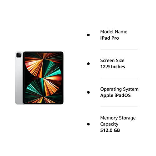 2021 yil Apple iPad Pro (12.9 dyuym, Wi-Fi, 512 GB) - Kumush (Yangi qilingan) - 7