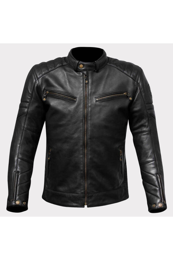 2022 Collection 1021 Men's Genuine Leather Jacket - 1