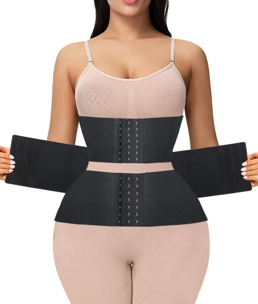 2022 New Style Upgraded Waist Trainer for Women Lower Belly Fat Body Shaper Plus Size Corset Waist Trimmer for Women Under Clothes, Hourglass Postpartum Belly Slimming Band for Workout Yoga Gym Hook - LILVIGOR