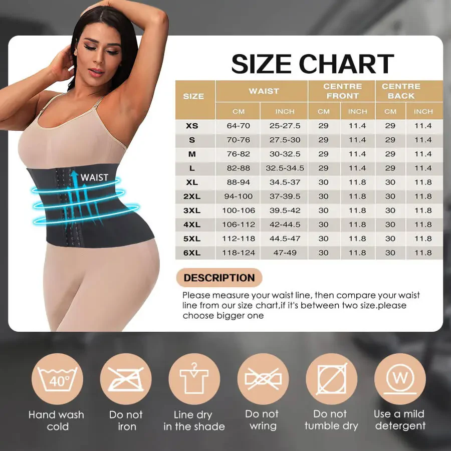 2022 New Style Upgraded Waist Trainer for Women Lower Belly Fat Body Shaper Plus Size Corset Waist Trimmer for Women Under Clothes, Hourglass Postpartum Belly Slimming Band for Workout Yoga Gym Hook - 4