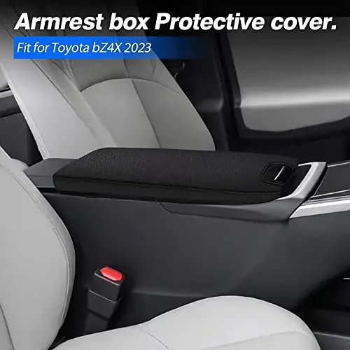 Autorder Center Console Cover for 2023 2024 2025 Toyota bZ4X /Subaru Solterra Accessories Armrest Cover Anti-Scratch Middle Console Pad Leather Armrest Protector - 3