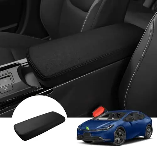 Autorder Center Console Cover for 2023-2025 2026 Toyota Prius Accessories Armrest Cover Anti-Scratch Middle Console Pad Leather Armrest Protector 