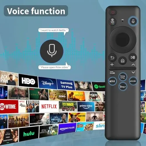 2023 BN59-01432A Solar Voice Replacement for Samsung Remote Control Smart TV with Rechargeable Solar Cell, Compatible with Samsung Neo QLED 8K HDR Ultra HD Smart TVs, VG-TM2360E - 4