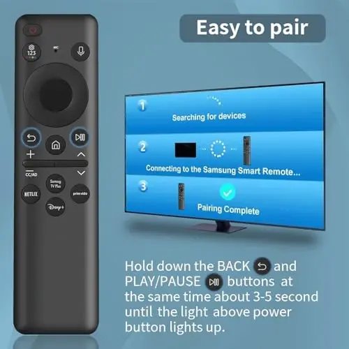 2023 BN59-01432A Solar Voice Replacement for Samsung Remote Control Smart TV with Rechargeable Solar Cell, Compatible with Samsung Neo QLED 8K HDR Ultra HD Smart TVs, VG-TM2360E - 5