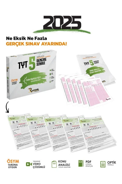 2024 TYT All Subjects Navigation 5-Pack General Trial Set (ÖSYM SETTINGS) - 6