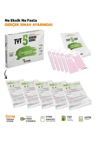 2024 TYT All Subjects Navigation 5-Pack General Trial Set (ÖSYM SETTINGS) - 1