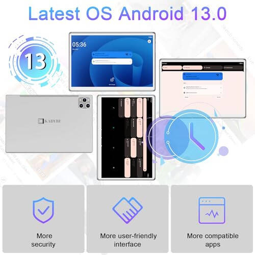 2024 Yil Eng Yangi Planshet Android 13 Planshetlar 10 Dyuym, Planshet 128GB ROM+16GB RAM (8+8 Virtual), 2 ta 1 Planshet Klaviatura bilan, Kuchli Sakkiz Yadroli+13MP Kamera, 1TB TF Kengaytiriladigan, FHD IPS Displey Wi-Fi Planshet Kompyuter - 5