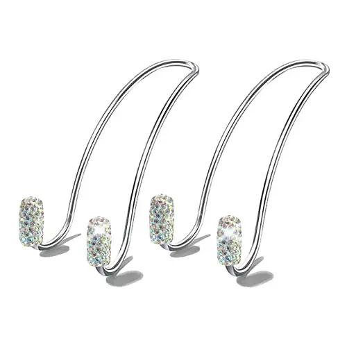 2024 Upgraded Bling Auto Hooks,Car Hangers Organizer Seat Headrest Hooks，Bag Organizers Rack and Hanger, Heavy-Duty Car Seat Hooks, Backseat Storage Hooks, Universal for SUV Truck Vehicle 2 Pack 
