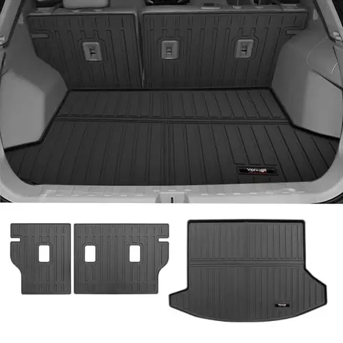 for 2025 2026 Chevy Equinox/GMC Terrain Cargo Mats Liner and Backrest Mats TPE All Weather Rubber Protection Mats for Chevy Equinox Accessories (for 2025 2026 Chevy Equinox Cargo Mats+Backrest Mat) - 2