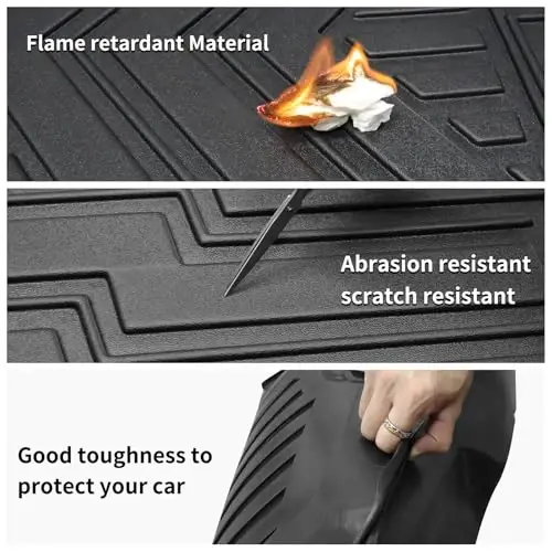 for 2025 2026 Chevy Equinox/GMC Terrain Cargo Mats Liner and Backrest Mats TPE All Weather Rubber Protection Mats for Chevy Equinox Accessories (for 2025 2026 Chevy Equinox Cargo Mats+Backrest Mat) - 6