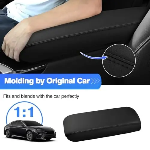 Autorder Center Console Cover for 2025-2026 Toyota Camry Accessories Armrest Cover Anti-Scratch Middle Console Pad Leather Armrest Protector - 3