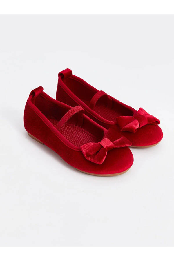 2025 NEW SEASON VELVET Bow Detail Girls' Ballet Flats SHIPPED BY AYMİRA STORE !! - 1