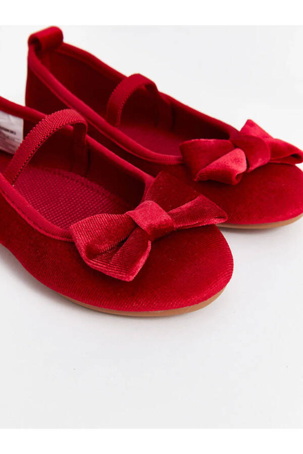 2025 NEW SEASON VELVET Bow Detail Girls' Ballet Flats SHIPPED BY AYMİRA STORE !! - 3