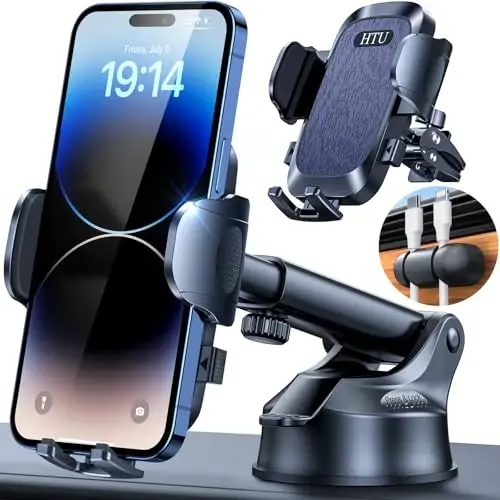 2025 Ultimate Car Phone Mount【80+LBS Eng kuchli so'rish & Harbiy daraja】【Patent & Xavfsizlik sertifikatlari】 Mobil telefon ushlagichi Truck Stand iPhone 16 Pro Max 15 14 (To'q ko'k) uchun Dashboard Windshield Vent uchun - HTU