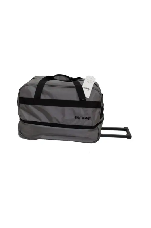 203 Grey Large Expandable Wheeled Travel Bag-GREY - 3