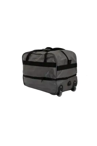 203 Grey Large Expandable Wheeled Travel Bag-GREY - 5